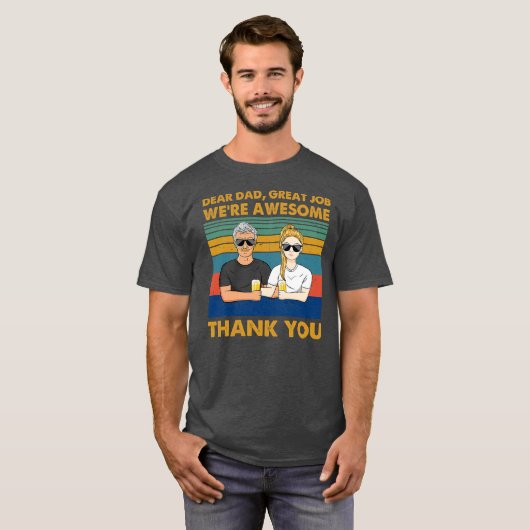 親愛素晴らしパパの仕素晴らし事感謝してい Tシャツ (正面フル)