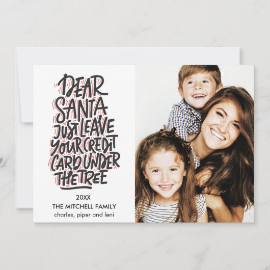 親愛離れSanta Your Credit おもしろい Card写真 カード (正面)