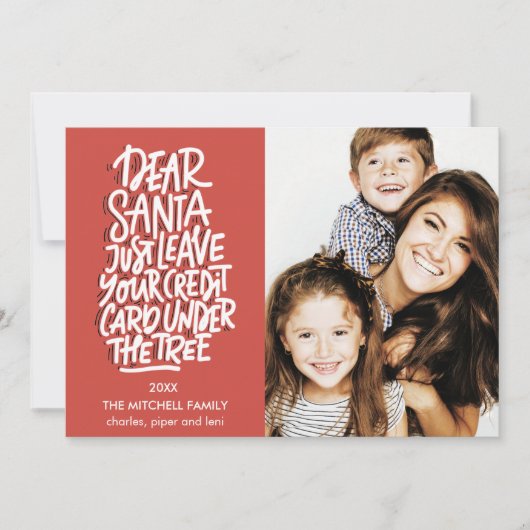 親愛離れSanta Your Credit おもしろい Card写真 カード (正面)