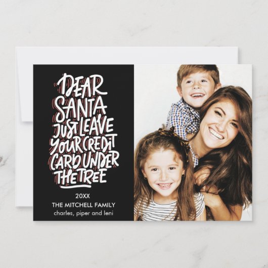 親愛離れSanta Your Credit おもしろい Card写真 カード (正面)
