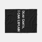 親愛Santa1 フリースブランケット (正面(横))