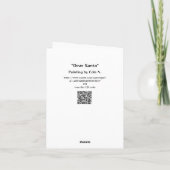 親愛Santa：定ユーモアのある義 カード (裏面)