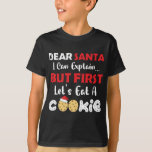 親愛Santa A食べ Cookieおもしろい Christmas Cookie Ba Tシャツ<br><div class="desc">サンタア親愛食べクッキーおもしろいベーキングベーカー</div>