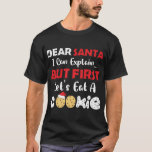 親愛Santa A食べ Cookieおもしろい Christmas Cookie Ba Tシャツ<br><div class="desc">サンタア親愛食べクッキーおもしろいベーキングベーカー</div>