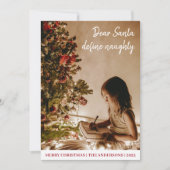 親愛Santa Defineいけな Kidsおもしろい Christmas シーズンカード (正面)