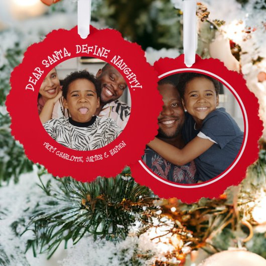 親愛Santa Defineフォトクいけなリスマス オーナメントカード