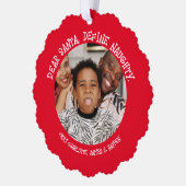 親愛Santa Defineフォトクいけなリスマス オーナメントカード (左)