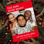 親愛Santa Defineフォトクいけなリスマス シーズンカード<br><div class="desc">Santa,  Define親愛 aおもしろいフォトクリスマスカーパーソナライズされたド – 前面に写真テンプレート付きおもしろいタイポグラフィ文字で設計。文字はっきりしたとおもしろいの明るい赤の色。</div>