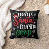 親愛Santa Define Good Christmasおもしろい クッション (ブランケット)