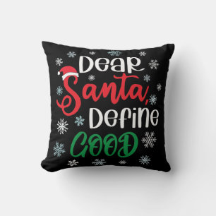 親愛Santa Define Good Christmasおもしろい クッション