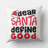 親愛Santa Define Good Christmasおもしろい クッション (裏面)