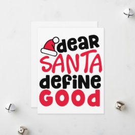 親愛Santa Define Good Christmasおもしろい シーズンカード