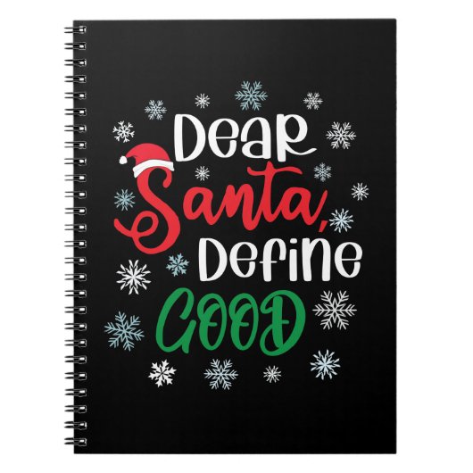 親愛Santa Define Good Christmasおもしろい ノートブック (正面)