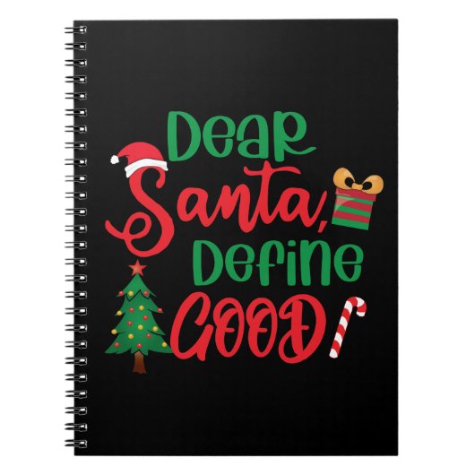 親愛Santa Define Good Christmasおもしろい ノートブック (正面)