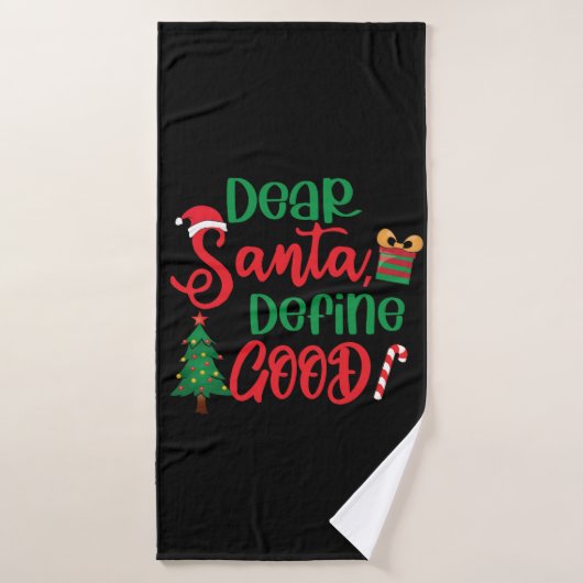 親愛Santa Define Good Christmasおもしろい バスタオル (バスタオル)