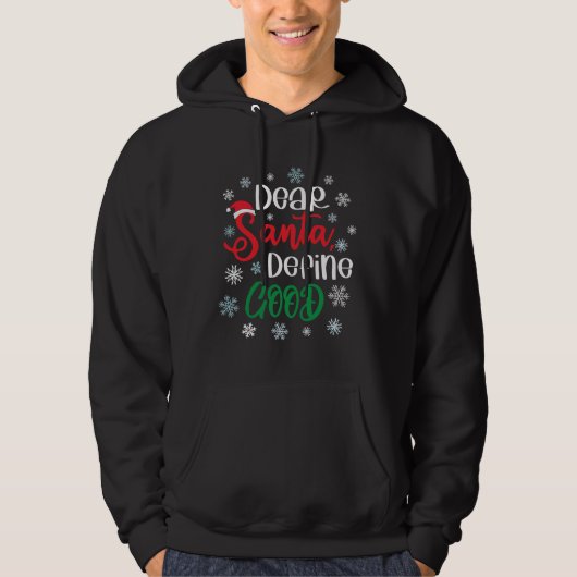 親愛Santa Define Good Christmasおもしろい パーカ (正面)