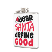 親愛Santa Define Good Christmasおもしろい フラスク (左)