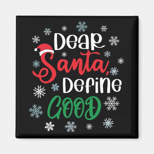 親愛Santa Define Good Christmasおもしろい マグネット (正面)