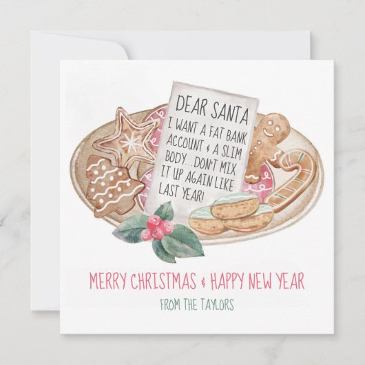 親愛Santa Fat銀行口座スリム体クリスマス シーズンカード (正面)
