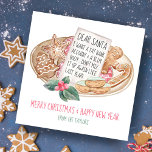親愛Santa Fat銀行口座スリム体クリスマス シーズンカード<br><div class="desc">共有この四角いクリスマスカードでクリスマスの気分を楽しませるこ親愛と。水色の「サンタ」の手紙とジンジャーブレッドのクッキーのプレート。手紙には「太った銀行口座とスリムな体が欲しい。去年みたいに二度と混ぜないで！」 あいさつ文と名前はパーソナライズされた、KLストックによるアート。</div>