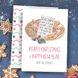親愛Santa Fat銀行口座スリム体クリスマス シーズンカード<br><div class="desc">共有このクリスマスカードは水の色の「サンタ親愛」の手紙とジンジャーブレッドのクッキーのプレートを備えている。手紙には「太った銀行口座とスリムな体が欲しい。去年みたいに二度と混ぜないで！」 あいさつ文と名前はパーソナライズされた、KLストックによるアート。</div>