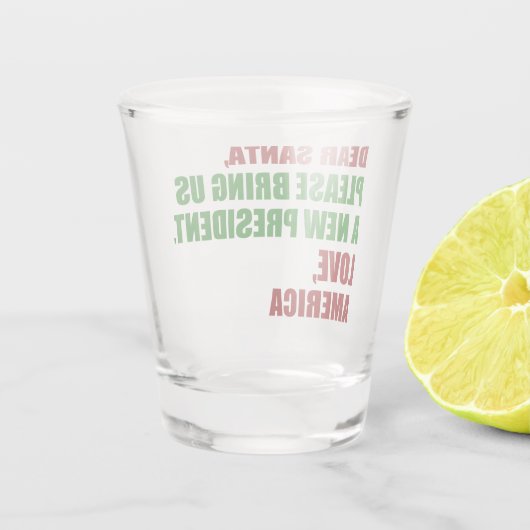 親愛Santa Iはクリスマスに新しい社長が欲しい ショットグラス (裏面)