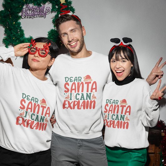 親愛Santa iはクリスマスのスウェットシャツを説明できる スウェットシャツ