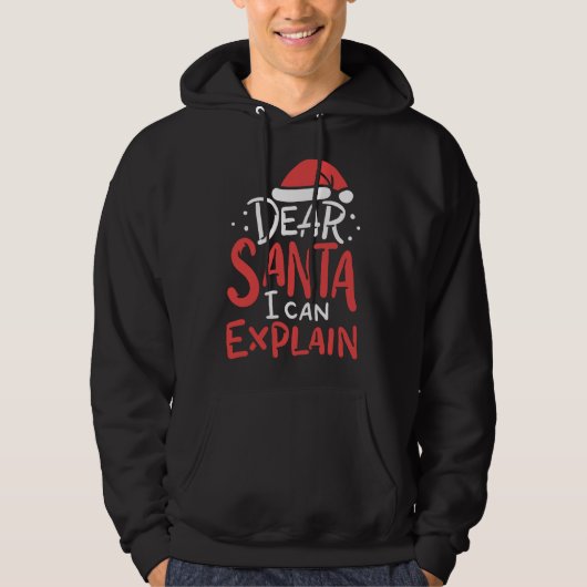 親愛Santa Iはクリスマスの悪行を説明できる パーカ (正面)