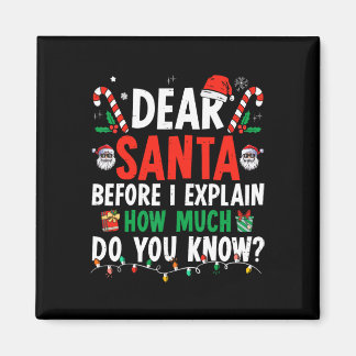 親愛Santa I説明できるおもしろいクリスマス子供たち大人 マグネット