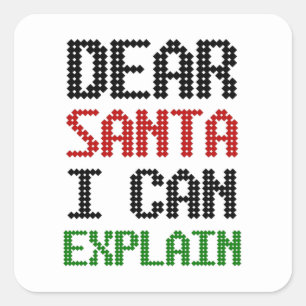 親愛Santa I can Explain Christmas いけな List スクエアシール