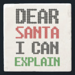 親愛Santa I can Explain Christmas いけな List ストーンコースター<br><div class="desc">サンタ親愛ーはクリスマスのリストを説明いけなできる！</div>