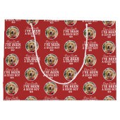 親愛Santa I've Good Boy, Dog Photo ラージペーパーバッグ (裏面)