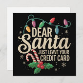 親愛Santa Just 離れ Your Credit Card Christmas シーズンカード (正面/裏面)