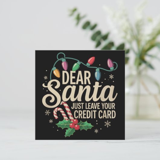 親愛Santa Just 離れ Your Credit Card Christmas シーズンカード (スタンド正面)