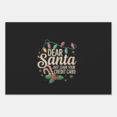 親愛Santa Just 離れ Your Credit Card Christmas ラッピングペーパーシート (正面)