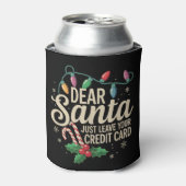 親愛Santa Just 離れ Your Credit Card Christmas 缶クーラー (缶正面)