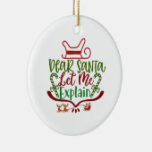 親愛Santa Let Me Explain Christmas Santa セラミックオーナメント (右)