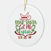 親愛Santa Let Me Explain Christmas Santa セラミックオーナメント (左)