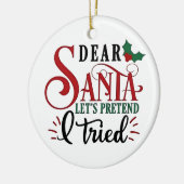 親愛Santa Let's Furing I have Try セラミックオーナメント (左)