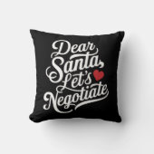 親愛Santa Let's Negotiate おもしろい Christmas Gift クッション (正面)