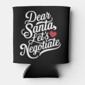 親愛Santa Let's Negotiate おもしろい Christmas Gift 缶クーラー (正面)