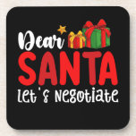 親愛Santa Let's Negotiate Family Christmas Holida コースター<br><div class="desc">親愛Santa Let's Negotiate Family Christmas Holiday</div>