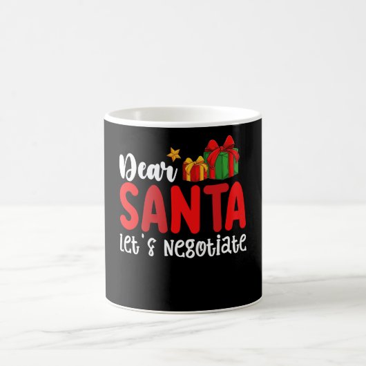 親愛Santa Let's Negotiate Family Christmas Holida コーヒーマグカップ (中央)
