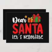 親愛Santa Let's Negotiate Family Christmas Holida 招待状 (正面/裏面)