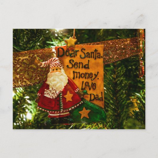 親愛Santa Send Money シーズンポストカード (正面)