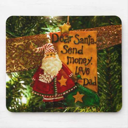 親愛Santa Send Money マウスパッド (正面)