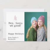 親愛Santa we good Christmas パーソナライズされた シーズンカード (正面)