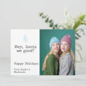 親愛Santa we good Christmas パーソナライズされた シーズンカード (スタンド正面)