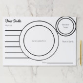 親愛Santa Wishリストと手紙のクリスマス ペーパーパッド (インサイチュ)