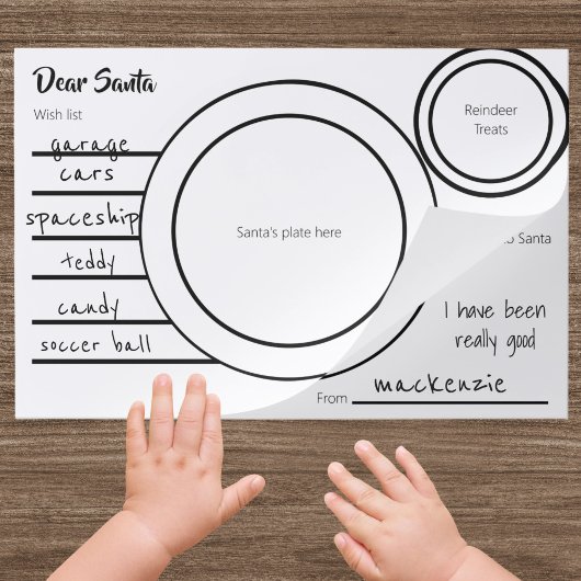 親愛Santa Wishリストと手紙のクリスマス ペーパーパッド